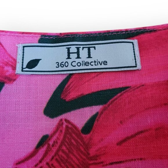 Fuchsia Red Banana Print Maxi Skirt HT360 Collective Nordstrom Size XS Summer - Picture 6 of 11